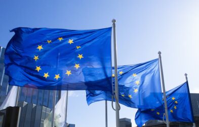 Photo of European Union Flags in the wind