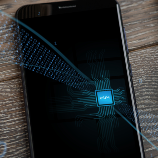 Photo depicting a smartphone eSIM