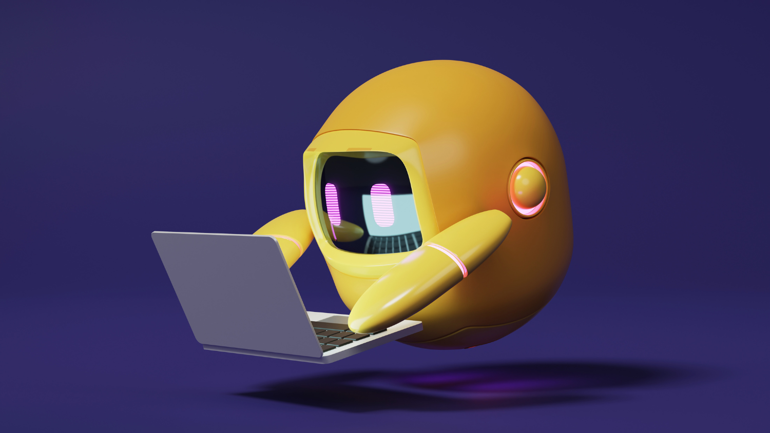 3D robot using a laptop