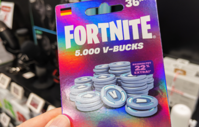 Fortnite V-Bucks Card used for virtual currencies