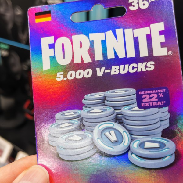 Fortnite V-Bucks Card used for virtual currencies