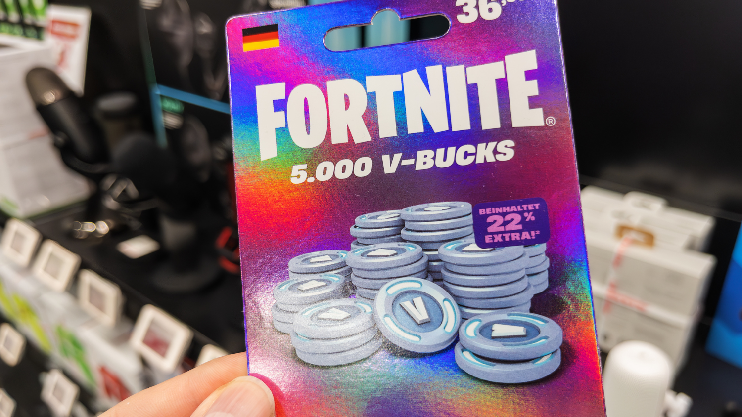 Fortnite V-Bucks Card used for virtual currencies